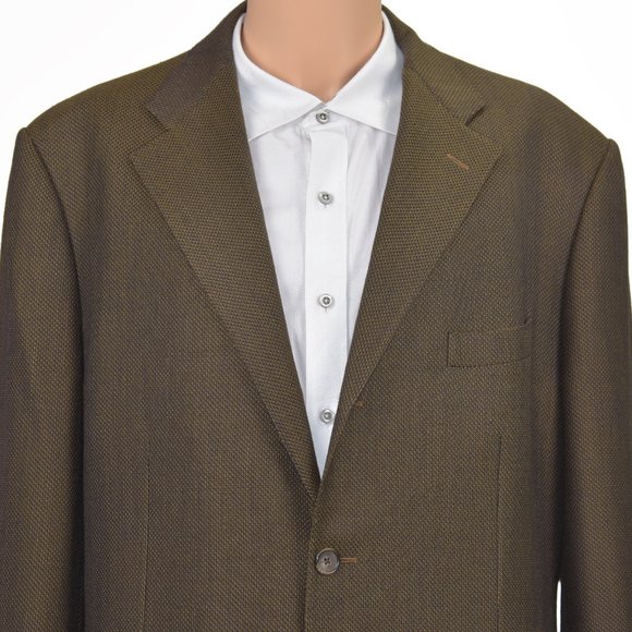 *Corneliani ITALY Sz 44L Brown 3 Button Blazer